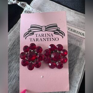 Tarina Tarantino Swarovski Oversized flower studs